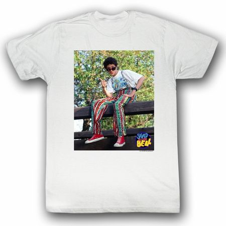 Saved By The Bell Shirt Thumbs Up Adult White Tee T-Shirt