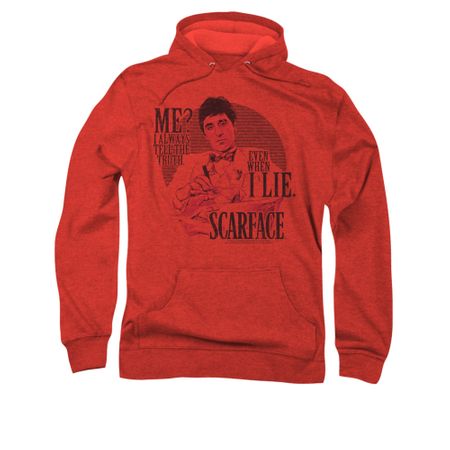 Scarface Hoodie Sweatshirt Truth Red Adult Hoody Sweat Shirt