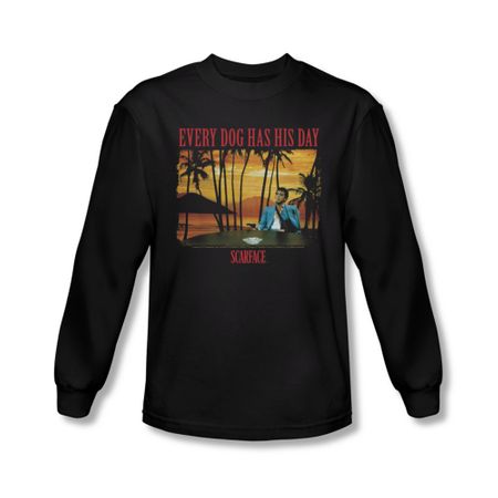 Scarface Shirt A Dog Day Long Sleeve Black Tee T-Shirt