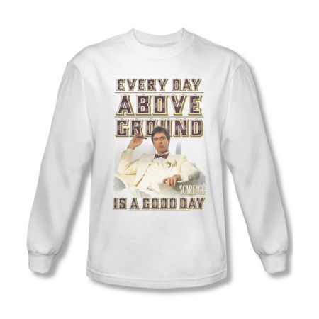 Scarface Shirt Above Ground Long Sleeve White Tee T-Shirt