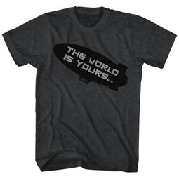Scarface Shirt Blimp The World Is Yours Charcoal Heather T-Shirt
