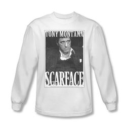 Scarface Shirt Business Face Long Sleeve White Tee T-Shirt