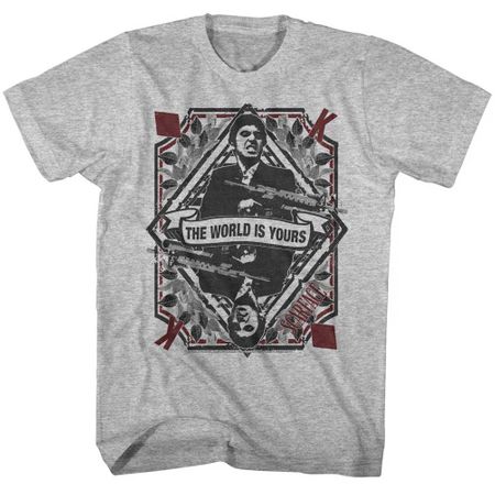 Scarface Shirt Card Athletic Heather T-Shirt