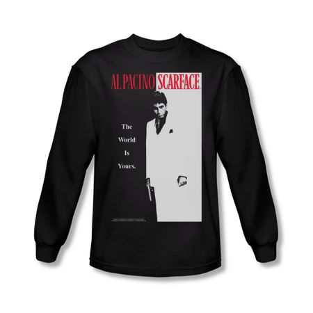 Scarface Shirt Classic Long Sleeve Black Tee T-Shirt