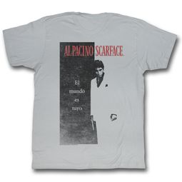 Scarface Shirt El Mundo Es Tuyo Silver T-Shirt