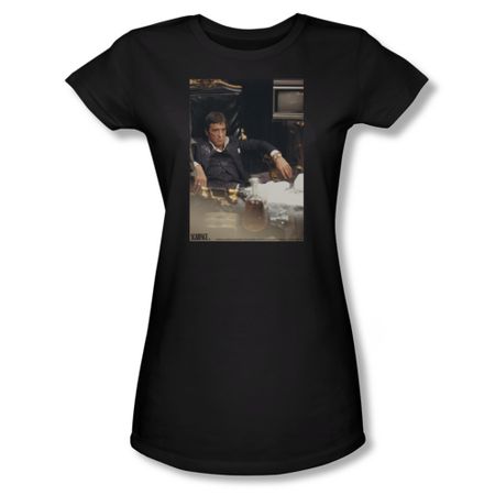 Scarface Shirt Juniors Sit Back Black Tee T-Shirt