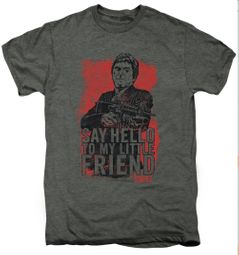 Scarface Shirt Little Friend Adult Platinum Heather Tee T-Shirt