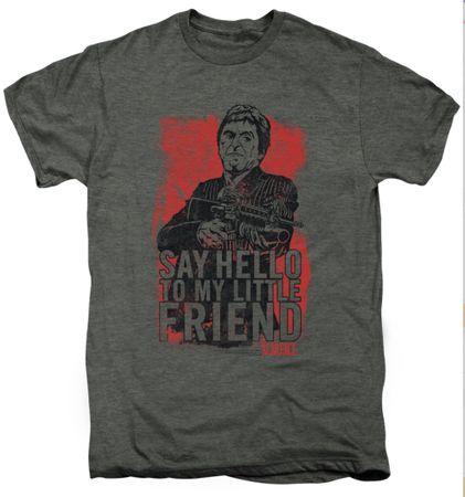 Scarface Shirt Little Friend Adult Platinum Heather Tee T-Shirt