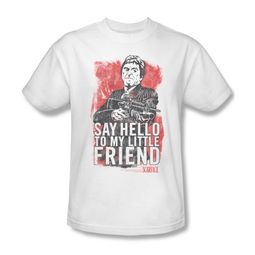 Scarface Shirt Little Friend Adult White Tee T-Shirt