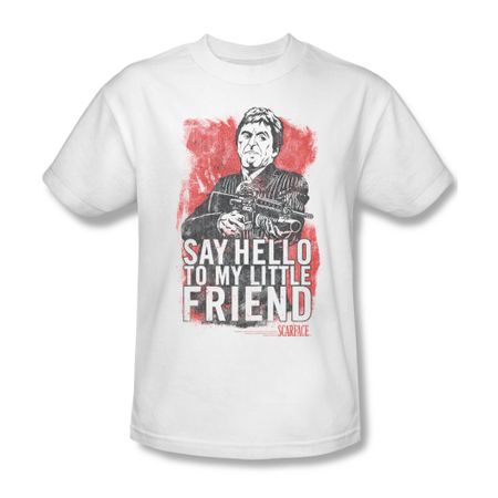 Scarface Shirt Little Friend Adult White Tee T-Shirt