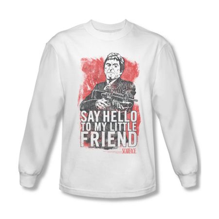 Scarface Shirt Little Friend Long Sleeve White Tee T-Shirt