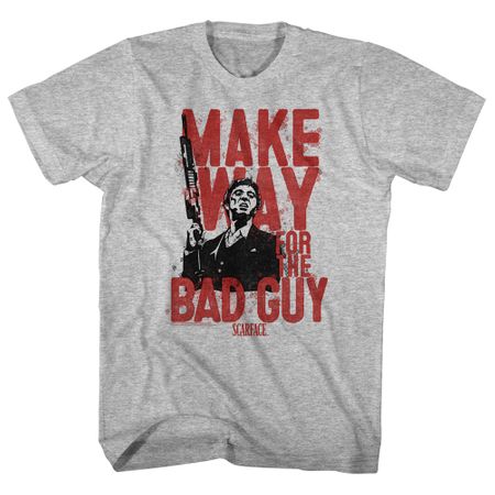 Scarface Shirt Make Way for the Bad Guy Athletic Heather T-Shirt