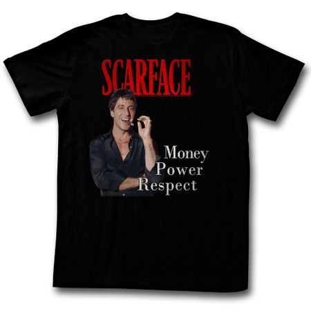 Scarface Shirt Money Power Respect Black T-Shirt