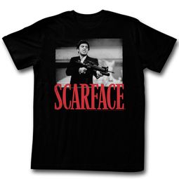 Scarface Shirt Shooting Black and White Black T-Shirt