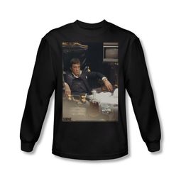 Scarface Shirt Sit Back Long Sleeve Black Tee T-Shirt Scarface Shirt Sit Back Long Sleeve Black Tee T-Shirt