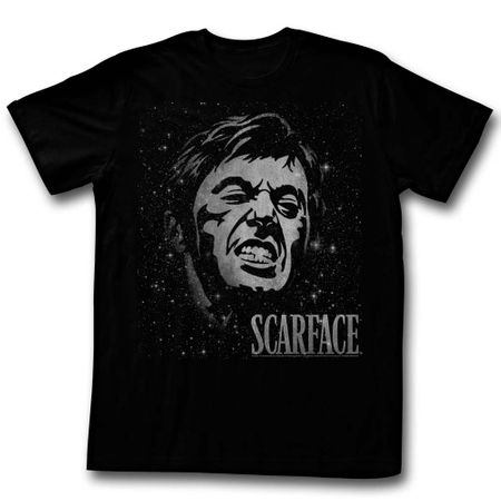Scarface Shirt Space Face Black T-Shirt