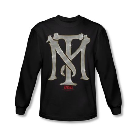 Scarface Shirt TM Bling Long Sleeve Black Tee T-Shirt