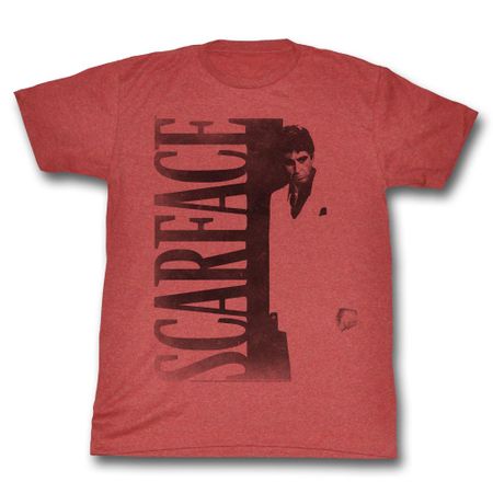 Scarface Shirt Vertical Logo Red T-Shirt