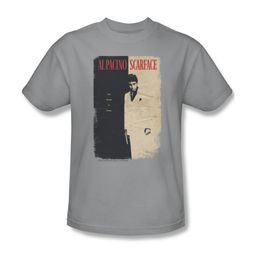 Scarface Shirt Vintage Poster Adult Silver Tee T-Shirt