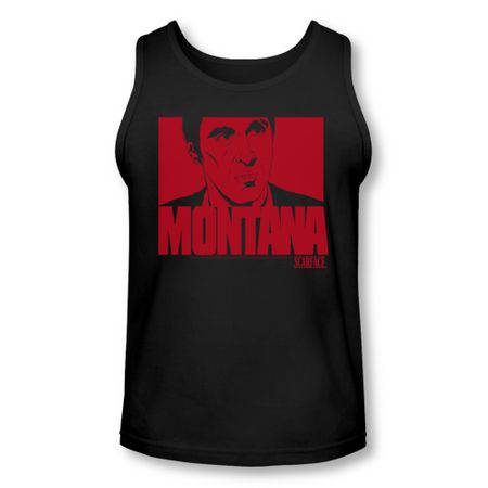 Scarface  Tank Top Montana Face Black Tanktop