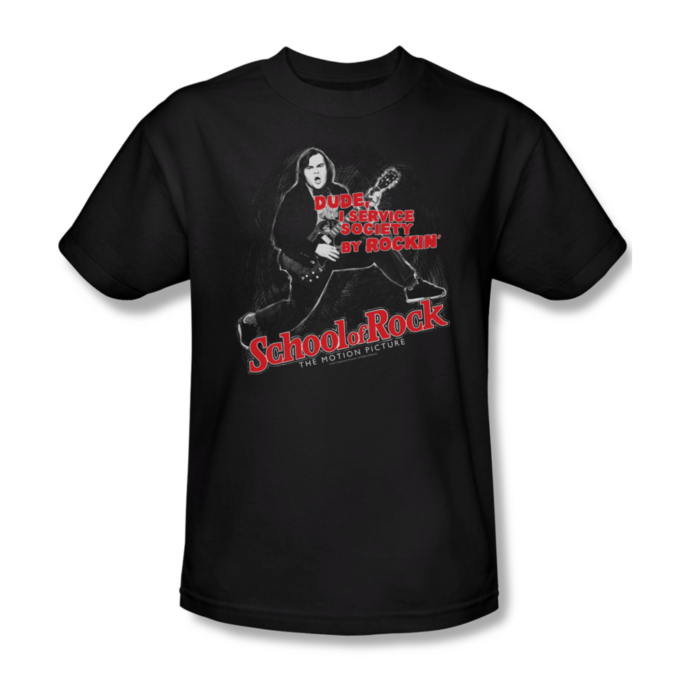 School Of Rock Shirt Rockin Adult Black Tee TShirt School Of Rock