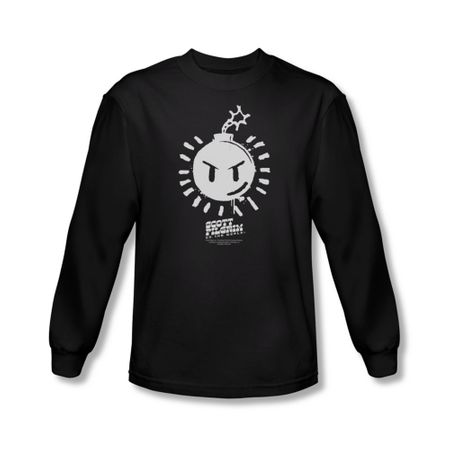 Scott Pilgrim Vs. The World Shirt Sex Bob Omb Logo Long Sleeve Black Tee