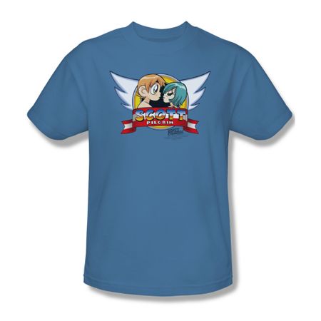 Scott Pilgrim Vs. The World Shirt Sonic Scott Adult Carolina Blue Tee T-Shirt