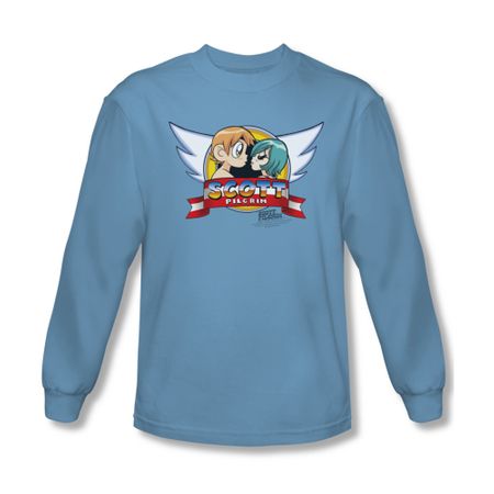 Scott Pilgrim Vs. The World Shirt Sonic Scott Long Sleeve Carolina Blue Tee T-Shirt