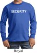 Security Guard Kids Long Sleeve Shirt