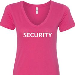 Security Guard Ladies V-Neck Shirt