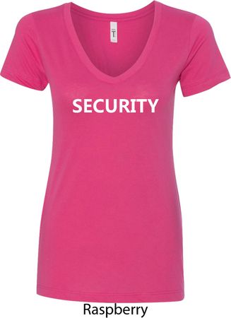 Security Guard Ladies V-Neck Shirt
