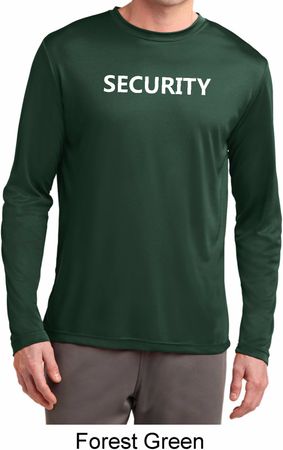 Security Guard Mens Dry Wicking Long Sleeve Shirt