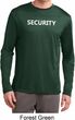 Security Guard Mens Dry Wicking Long Sleeve Shirt