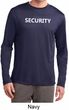 Security Guard Mens Dry Wicking Long Sleeve Shirt