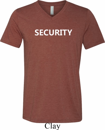Security Guard Mens Tri Blend V-neck Shirt