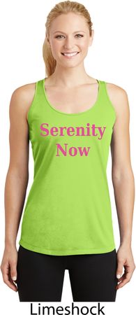 Serenity Now Ladies Dry Wicking Racerback Tank Top