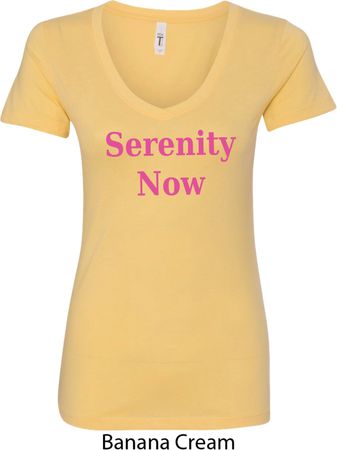 Serenity Now Ladies V-Neck Shirt