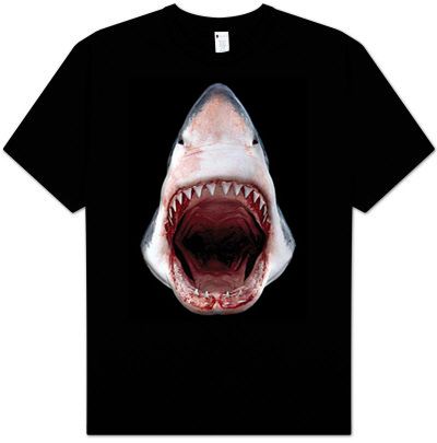 Shark T-shirt - Great White Shark 3D Awesome Adult Tee