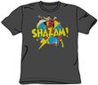 Shazam T-shirt - Power Bolt DC Comics Adult Superhero Charcoal Tee