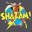 Shazam T-shirt - Power Bolt DC Comics Adult Superhero Charcoal Tee