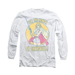 She-Ra Shirt Honor Of Grayskull Long Sleeve White Tee T-Shirt