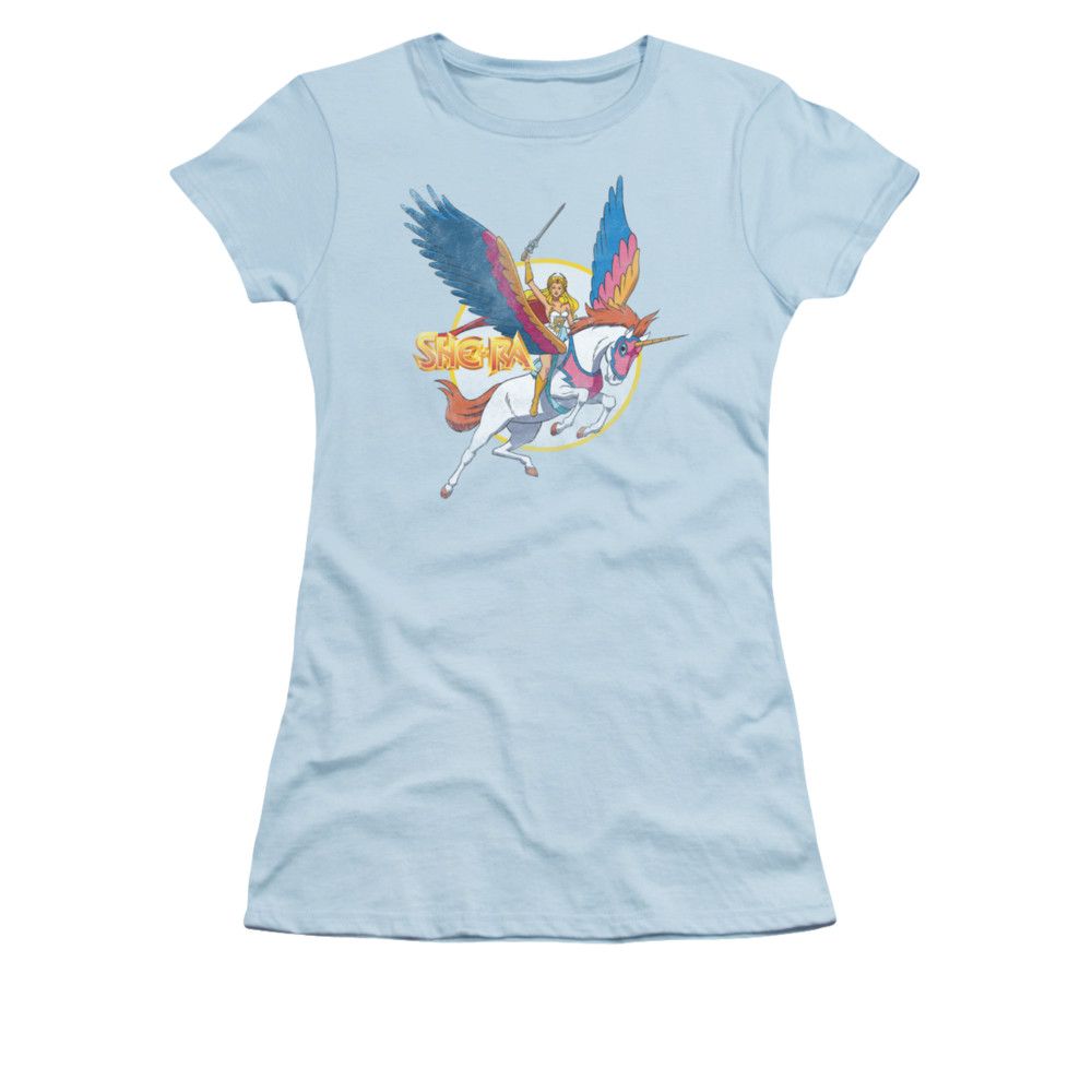 She-Ra Shirt Juniors And Swiftwind Light Blue Tee T-Shirt - She-Ra And ...
