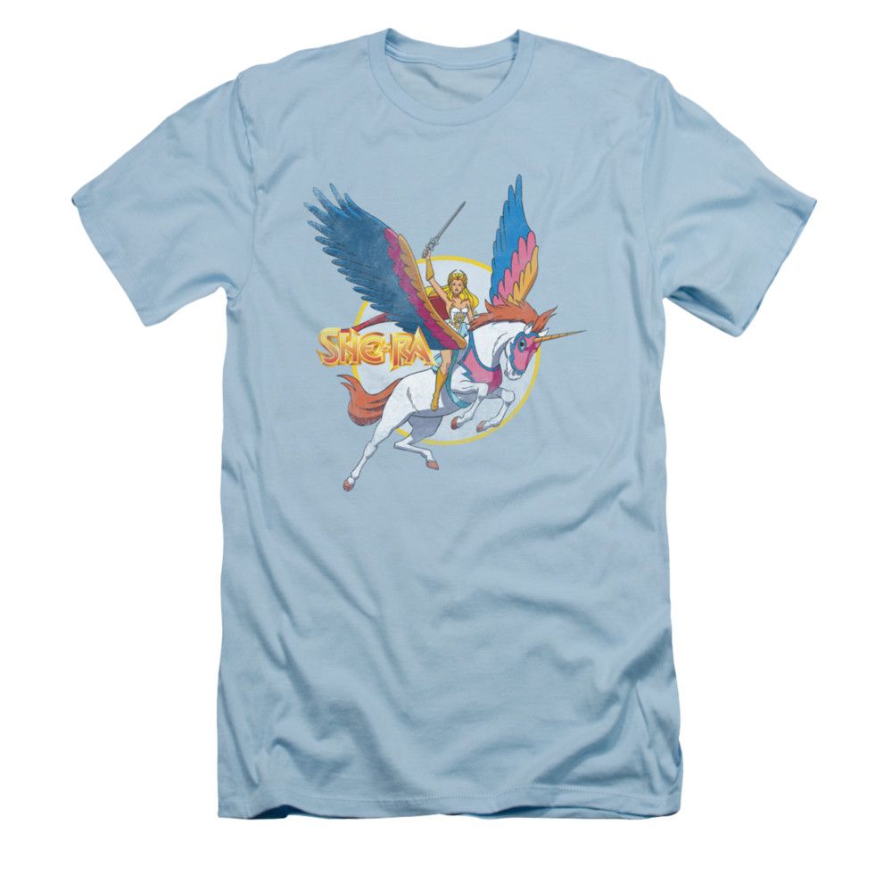She-Ra Shirt Slim Fit And Swiftwind Light Blue Tee T-Shirt - She-Ra And ...