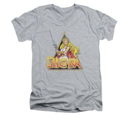 She-Ra Shirt Slim Fit V-Neck Rough Ra Athletic Heather Tee T-Shirt She-Ra Shirt Slim Fit V-Neck Rough Ra Athletic Heather Tee T-Shirt