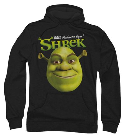 Shrek Hoodie Sweatshirt Authentic Ogre Black Adult Hoody Sweat Shirt