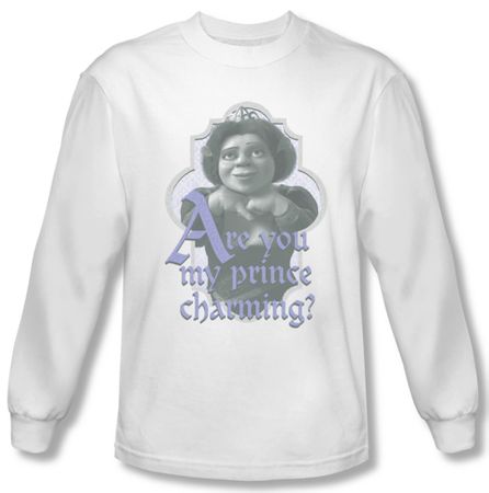 Shrek Shirt Fiona Long Sleeve White Tee T-Shirt