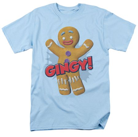 Shrek Shirt Gingy Adult Light Blue Tee T-Shirt