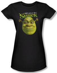 Shrek Shirt Juniors Authentic Ogre Black Tee T-Shirt