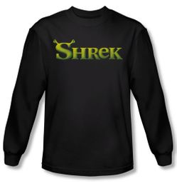 Shrek Shirt Logo Long Sleeve Black Tee T-Shirt Shrek Shirt Logo Long Sleeve Black Tee T-Shirt