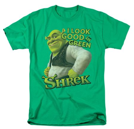 Shrek Shirt Looking Good Adult Kelly Green Tee T-Shirt